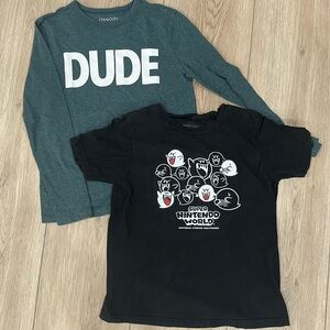 LOT of Crewcuts and Super Nintendo World tshirts size L Boys